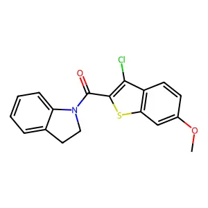 1-[(3-Chloro-6-methoxy-1-benzothien-2-yl)carbonyl]indoline structure