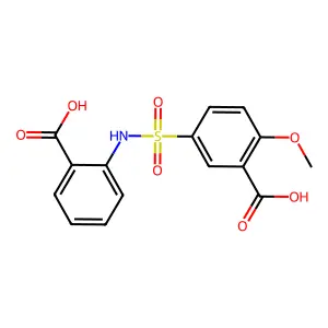 5-[(2-Carboxyphenyl)sulfamoyl]-2-methoxybenzoic acid structure