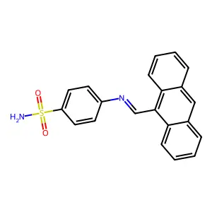 4-((Anthracen-9-ylmethylene)amino)benzenesulfonamide structure