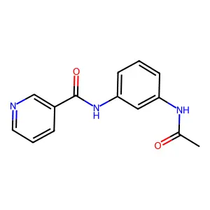 N-(3-acetamidophenyl)pyridine-3-carboxamide structure