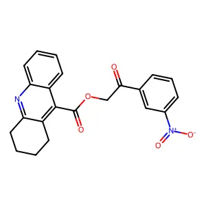 2-(3-Nitrophenyl)-2-oxoethyl 1,2,3,4-tetrahydroacridine-9-carboxylate structure