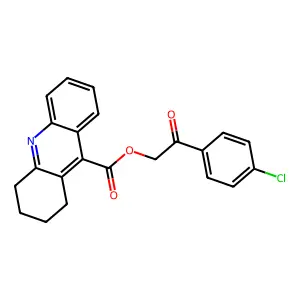 2-(4-Chlorophenyl)-2-oxoethyl 1,2,3,4-tetrahydroacridine-9-carboxylate structure