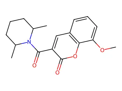3-(2,6-Dimethyl-piperidine-1-carbonyl)-8-methoxy-chromen-2-one structure