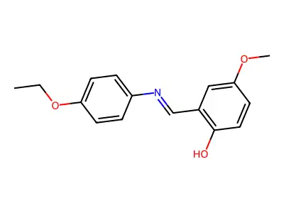 2-{(E)-[(4-ethoxyphenyl)imino]methyl}-4-methoxyphenol structure