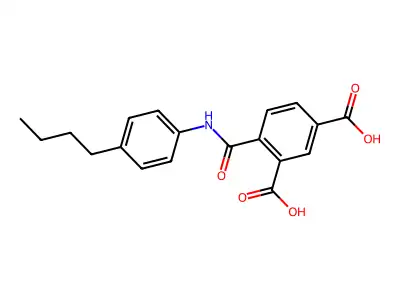 4-[(4-Butylanilino)carbonyl]isophthalic acid structure