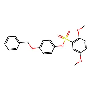 4-(苄氧基)苯基2,5-二甲氧基苯磺酸酯 structure