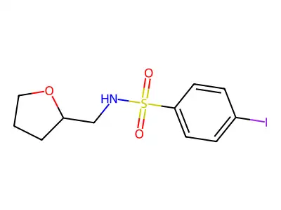 4-iodo-N-(tetrahydro-2-furanylmethyl)benzenesulfonamide structure