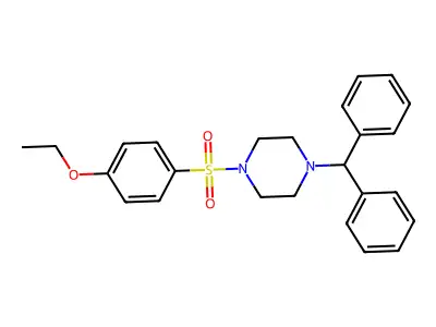 1-Benzhydryl-4-(4-ethoxyphenyl)sulfonylpiperazine structure