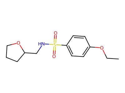 4-ethoxy-N-(oxolan-2-ylmethyl)benzenesulfonamide structure