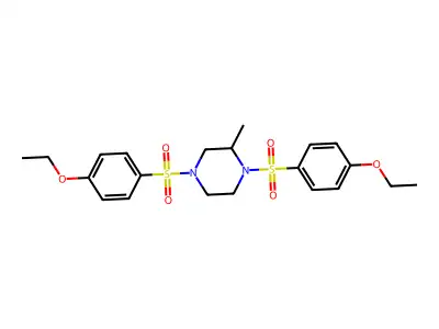 1,4-Bis[(4-ethoxyphenyl)sulfonyl]-2-methylpiperazine structure