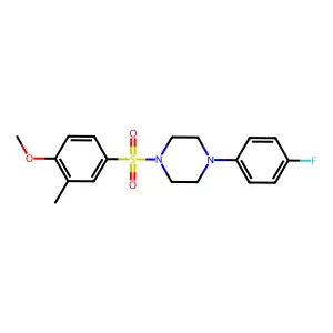 1-(4-Fluorophenyl)-4-(4-methoxy-3-methylbenzenesulfonyl)piperazine structure