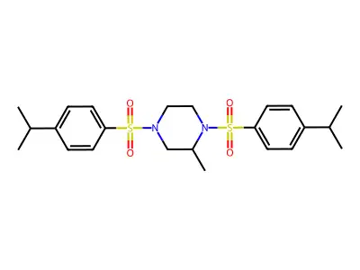 1,4-Bis[(4-isopropylphenyl)sulfonyl]-2-methylpiperazine structure
