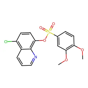 5-Chloro-8-quinolyl 3,4-dimethoxybenzenesulfonate structure