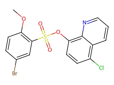 5-Chloro-8-quinolyl 5-bromo-2-methoxybenzenesulfonate structure