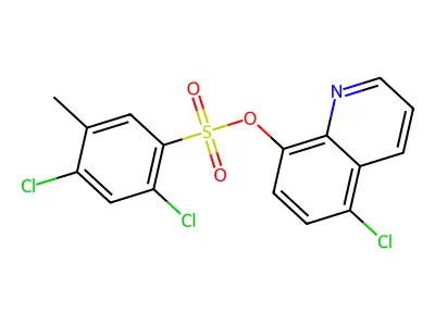 5-Chloro-8-quinolyl 2,4-dichloro-5-methylbenzenesulfonate structure