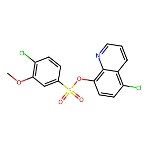 5-Chloro-8-quinolyl 4-chloro-3-methoxybenzenesulfonate structure