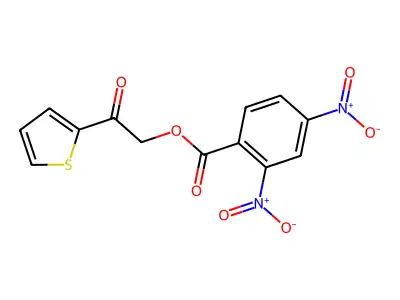 2-Oxo-2-(thiophen-2-yl)ethyl 2,4-dinitrobenzoate structure