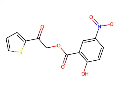 2-Oxo-2-(thiophen-2-yl)ethyl 2-hydroxy-5-nitrobenzoate structure