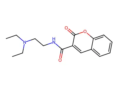 N-(2-(diethylamino)ethyl)-2-oxo-2H-chromene-3-carboxamide structure