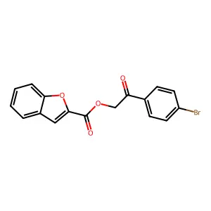 2-(4-Bromophenyl)-2-oxoethyl 1-benzofuran-2-carboxylate structure