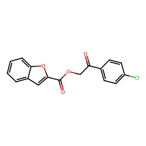 2-(4-Chlorophenyl)-2-oxoethyl 1-benzofuran-2-carboxylate structure