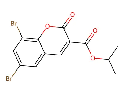 isopropyl 6,8-dibromo-2-oxo-2H-chromene-3-carboxylate structure