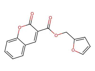 (furan-2-yl)methyl 2-oxo-2H-chromene-3-carboxylate structure