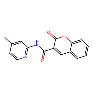 N-(4-methylpyridin-2-yl)-2-oxochromene-3-carboxamide structure