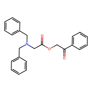 2-Oxo-2-phenylethyl 2-(dibenzylamino)acetate structure