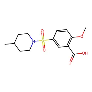 2-Methoxy-5-[(4-methylpiperidin-1-yl)sulfonyl]benzoic acid structure