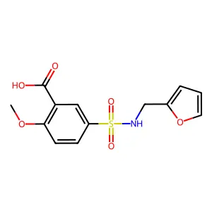 5-(Furan-2-ylmethylsulfamoyl)-2-methoxybenzoic acid structure