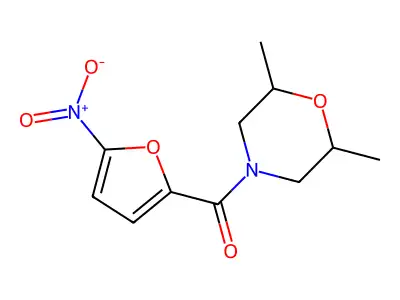 (2,6-Dimethylmorpholin-4-yl)-(5-nitrofuran-2-yl)methanone structure