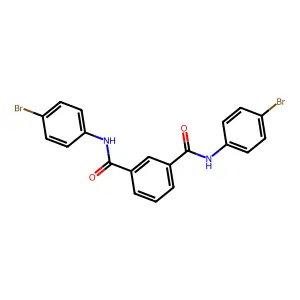1-N,3-N-bis(4-bromophenyl)benzene-1,3-dicarboxamide structure