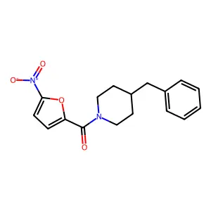 (4-Benzylpiperidin-1-yl)(5-nitrofuran-2-yl)methanone structure