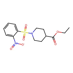 Ethyl 1-[(2-nitrophenyl)sulfonyl]-4-piperidinecarboxylate structure