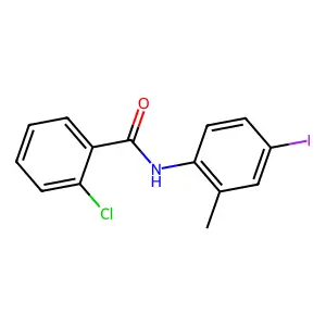2-chloro-N-(4-iodo-2-methylphenyl)benzamide structure