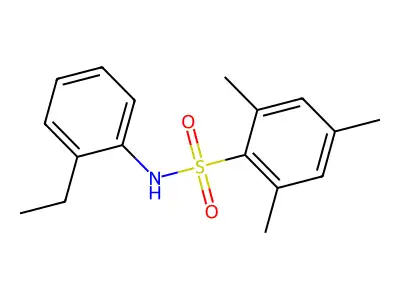 N-(2-ethylphenyl)-2,4,6-trimethylbenzenesulfonamide structure