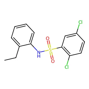 2,5-dichloro-N-(2-ethylphenyl)benzenesulfonamide structure