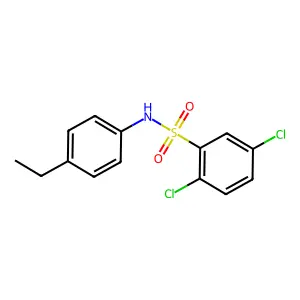2,5-dichloro-N-(4-ethylphenyl)benzenesulfonamide structure