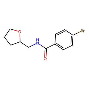 4-bromo-N-(oxolan-2-ylmethyl)benzamide structure