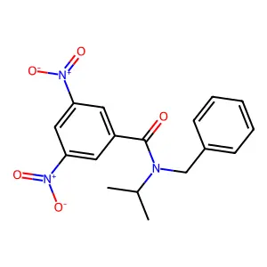 N-benzyl-3,5-dinitro-N-propan-2-ylbenzamide structure