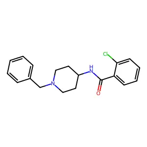 N-(1-benzylpiperidin-4-yl)-2-chlorobenzamide structure
