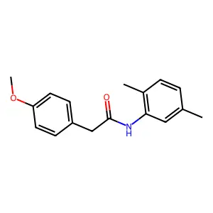 N-(2,5-dimethylphenyl)-2-(4-methoxyphenyl)acetamide structure