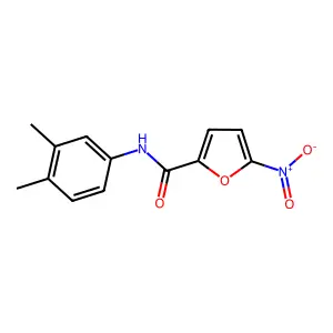 N-(3,4-dimethylphenyl)-5-nitrofuran-2-carboxamide structure