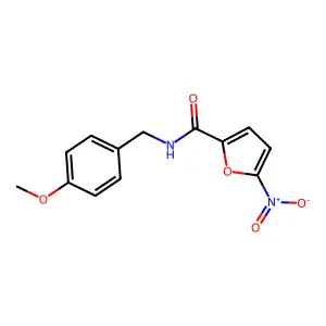 N-[(4-methoxyphenyl)methyl]-5-nitrofuran-2-carboxamide structure