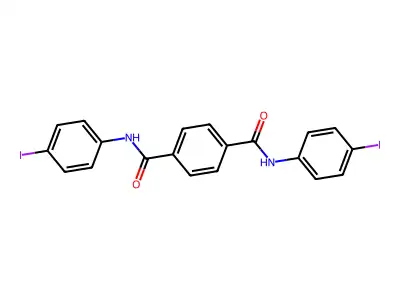 N,N'-bis(4-iodophenyl)benzene-1,4-dicarboxamide structure