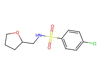 4-chloro-N-(oxolan-2-ylmethyl)benzenesulfonamide structure