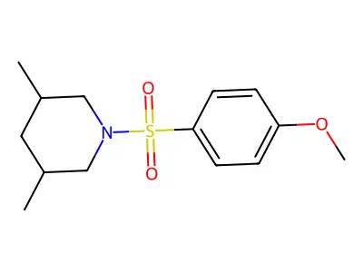 1-[(4-Methoxyphenyl)sulfonyl]-3,5-dimethylpiperidine structure