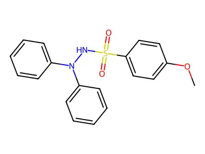 4-methoxy-N',N'-diphenylbenzenesulfonohydrazide structure