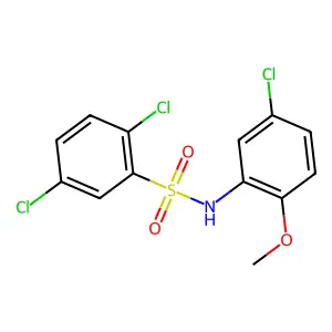2,5-dichloro-N-(5-chloro-2-methoxyphenyl)benzenesulfonamide structure